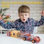 Joc Educativ STEM National Geographic puzzle 3D Lansator de rachete si masinuta de curse 88 piese